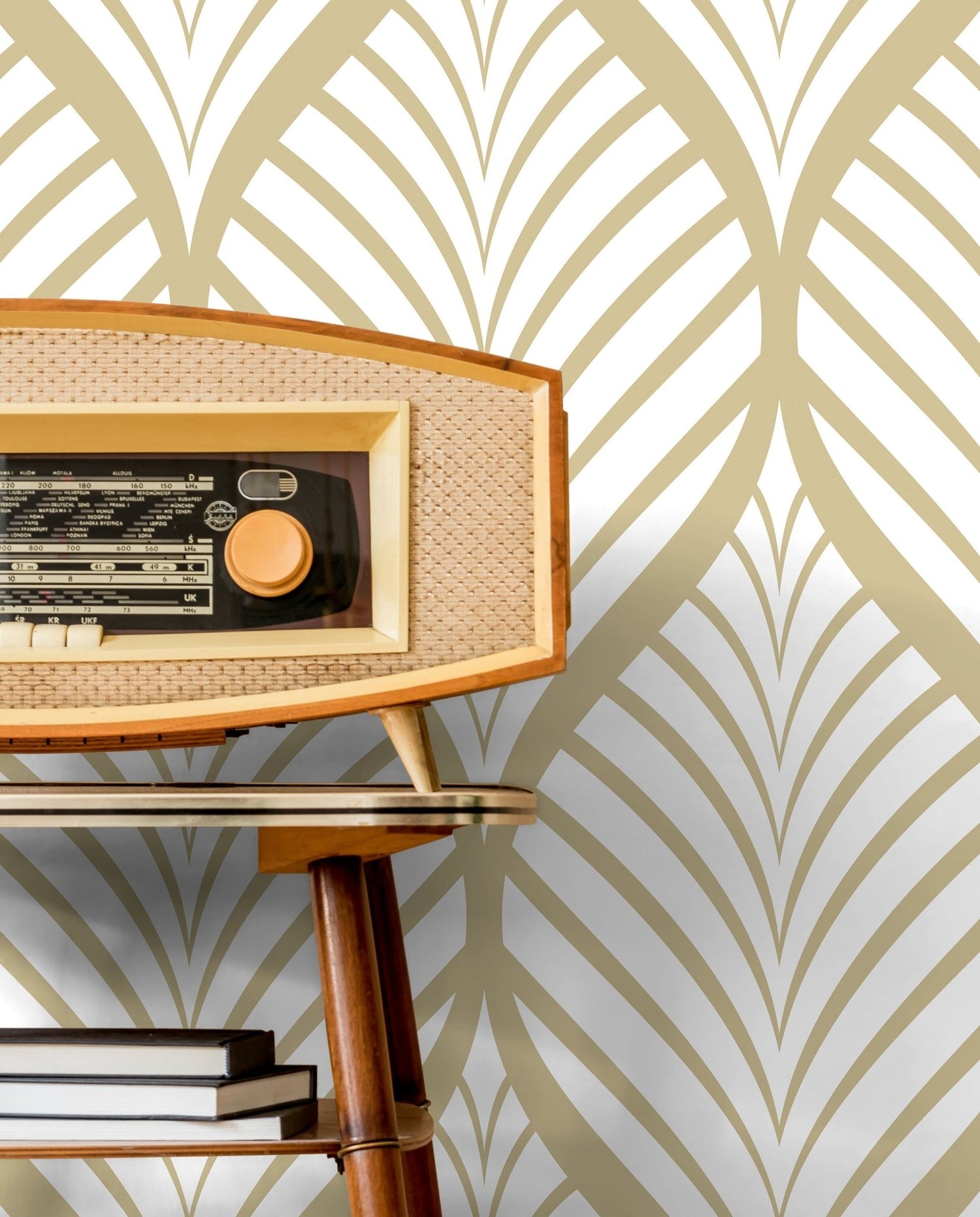 Elegant Geometric Leaves Wallpaper - C775 - WallTrend