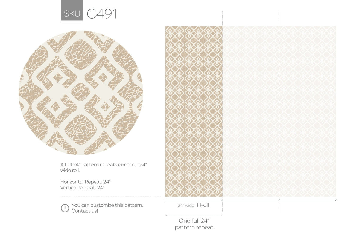 Elegant Geometric Pattern Wallpaper - C491 - WallTrend