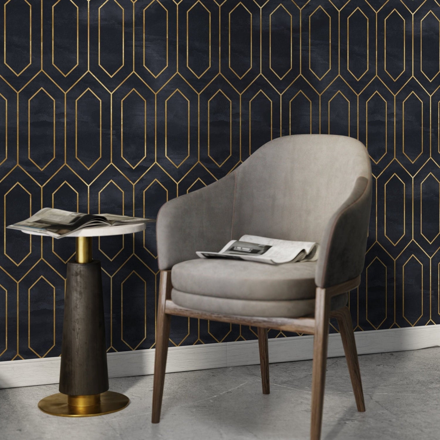 Elegant Geometric Wallpaper - A539 - WallTrend