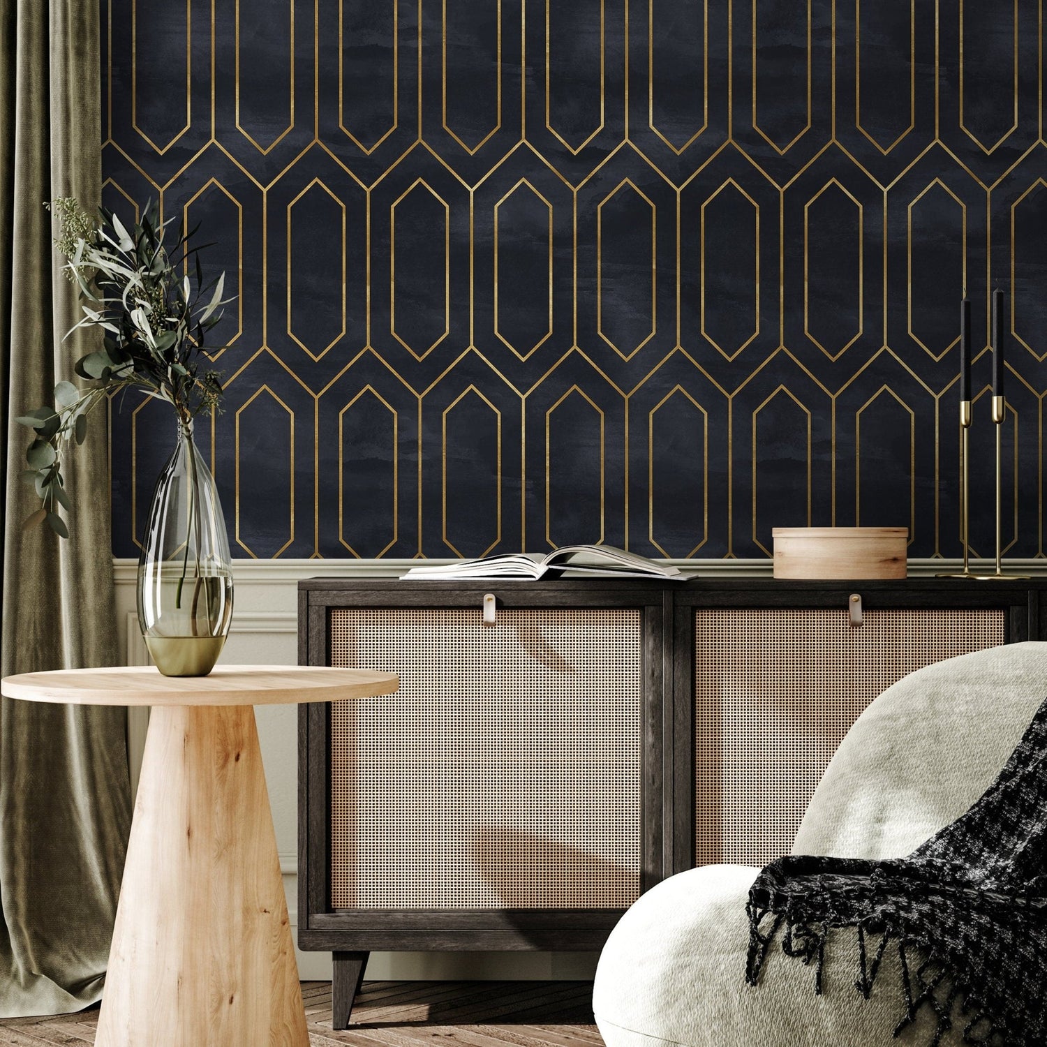 Elegant Geometric Wallpaper - A539 - WallTrend