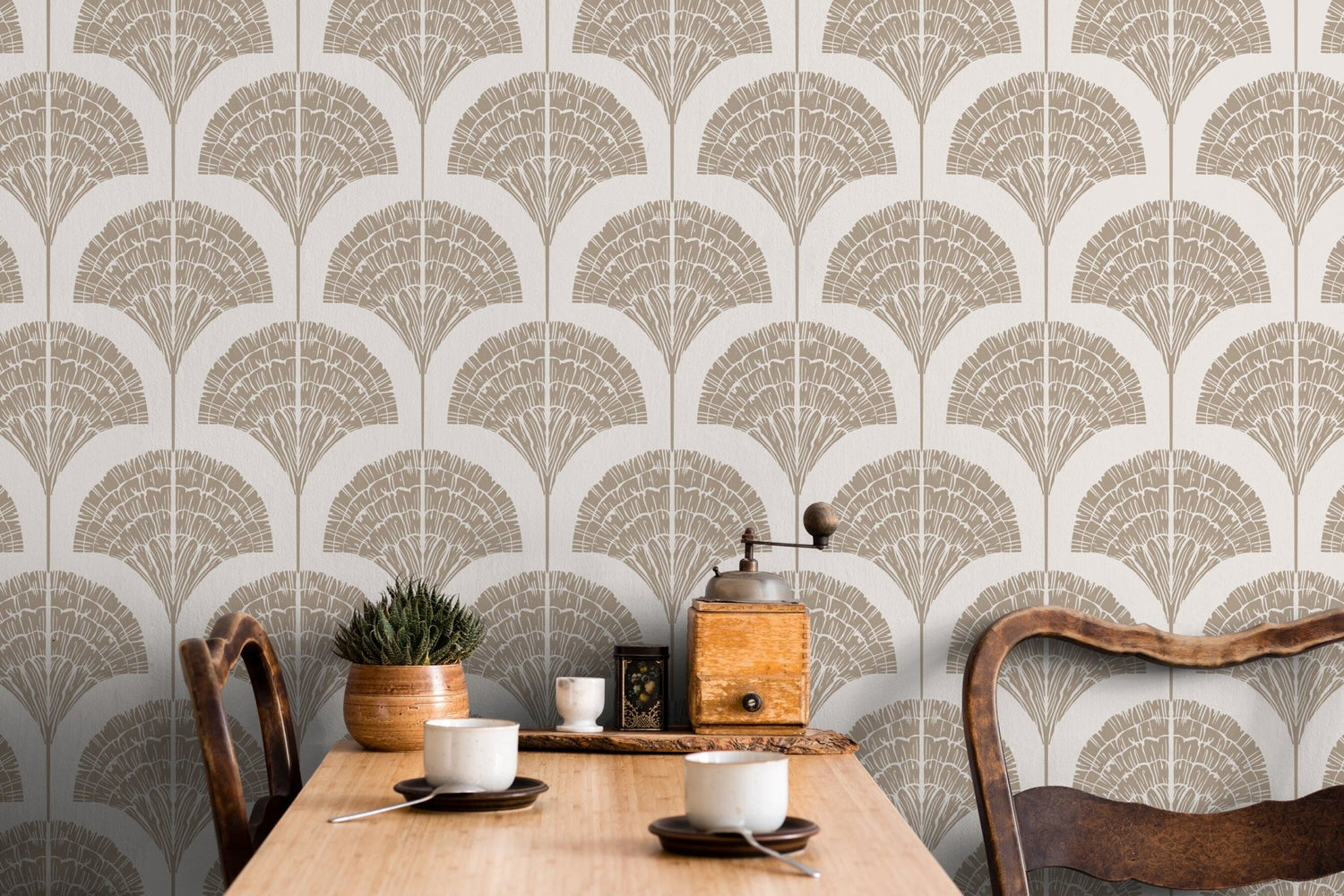 Elegant Ginkgo Leaf Wallpaper - C503 - WallTrend