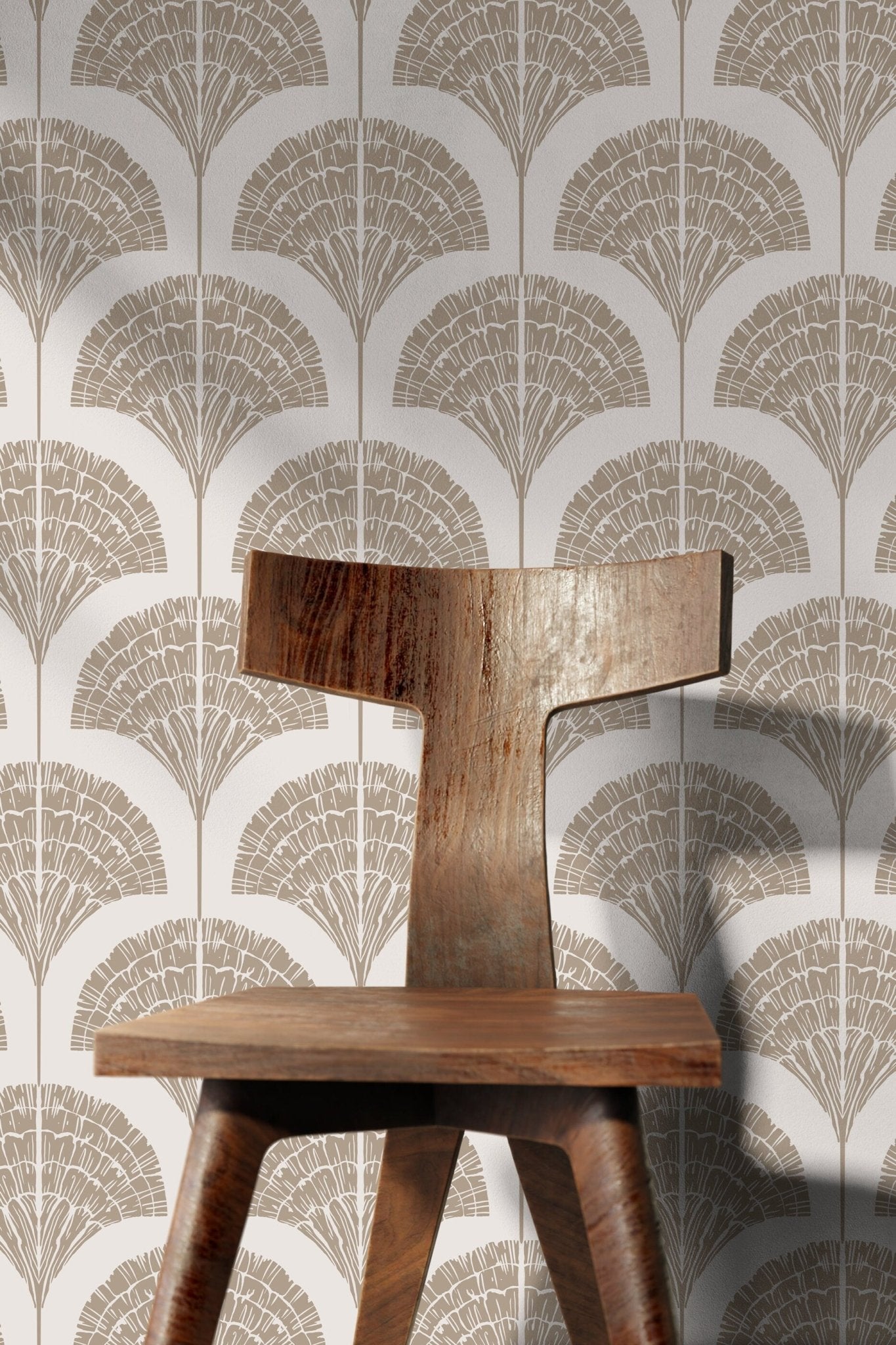 Elegant Ginkgo Leaf Wallpaper - C503 - WallTrend