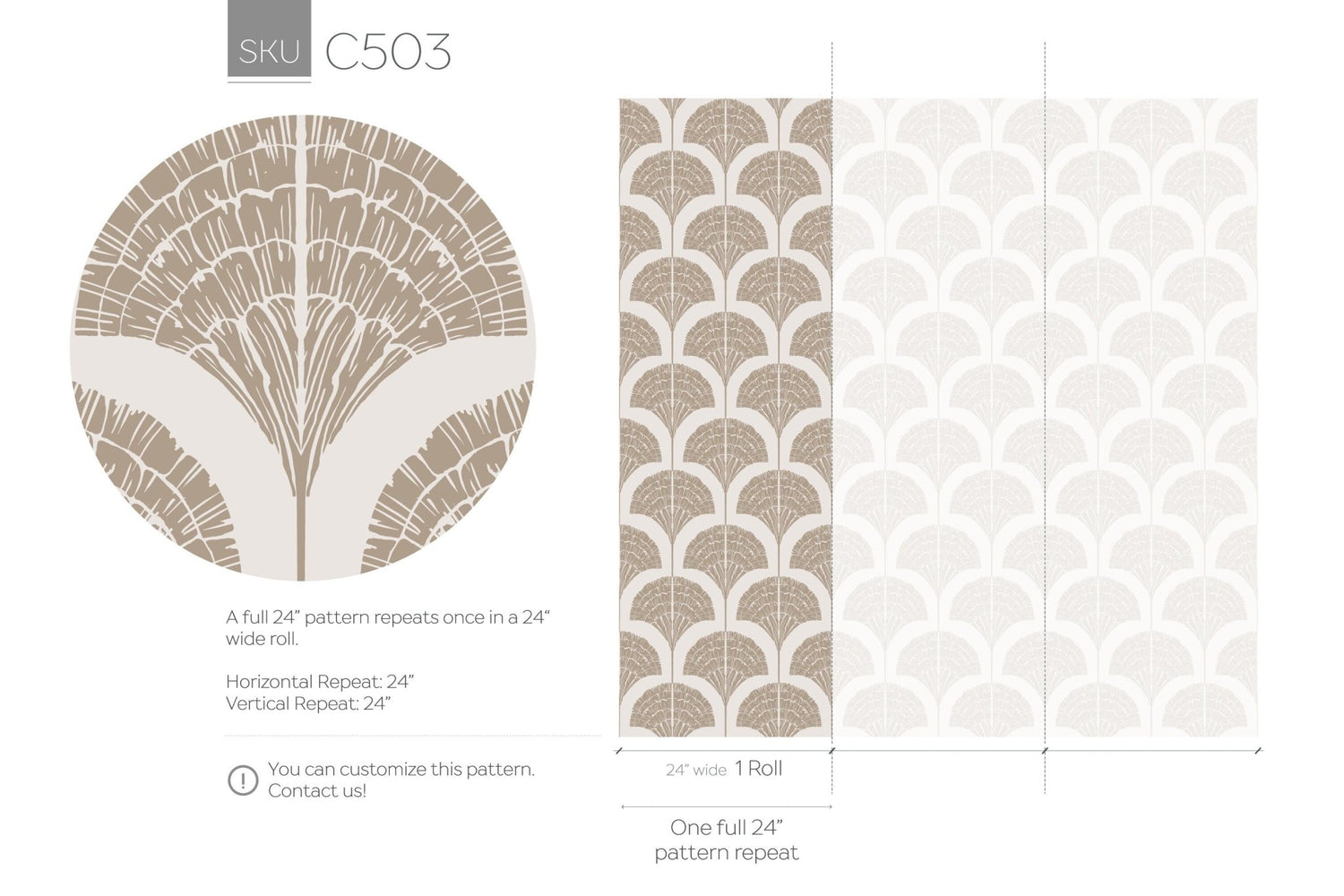 Elegant Ginkgo Leaf Wallpaper - C503 - WallTrend