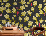 Elegant Ginkgo Leaves Wallpaper - X012 - WallTrend