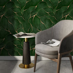 Elegant Green and Copper Veins Wallpaper - C455 - WallTrend