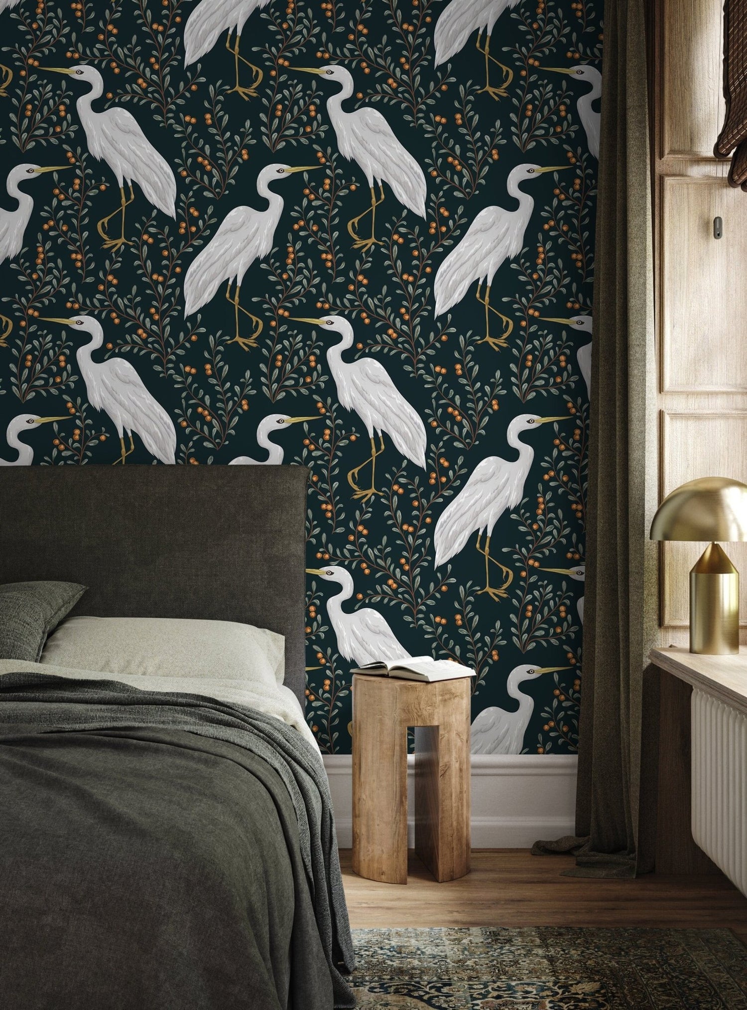 Elegant Herons Wallpaper - D072 - WallTrend