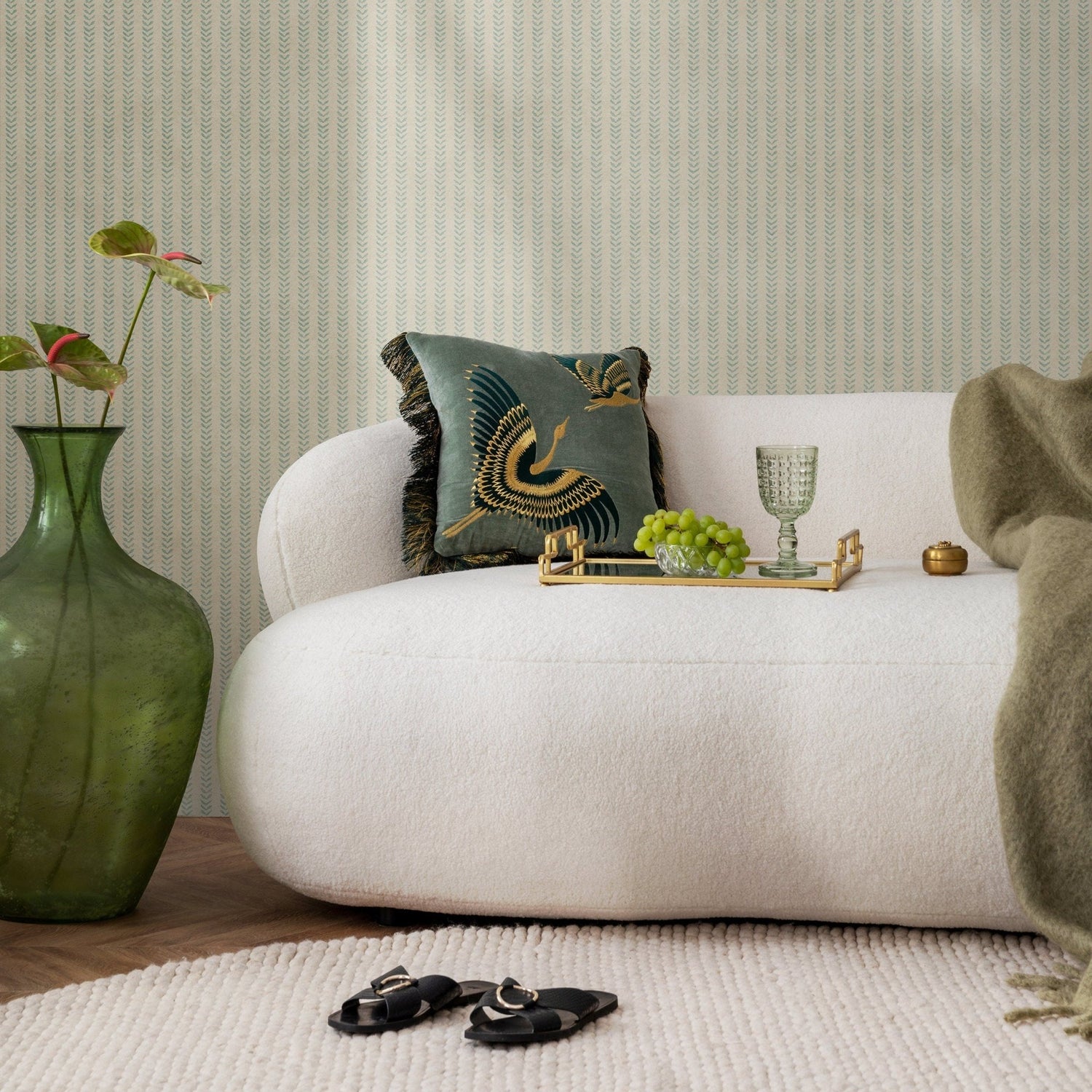 Elegant Herringbone Wallpaper - A339 - WallTrend