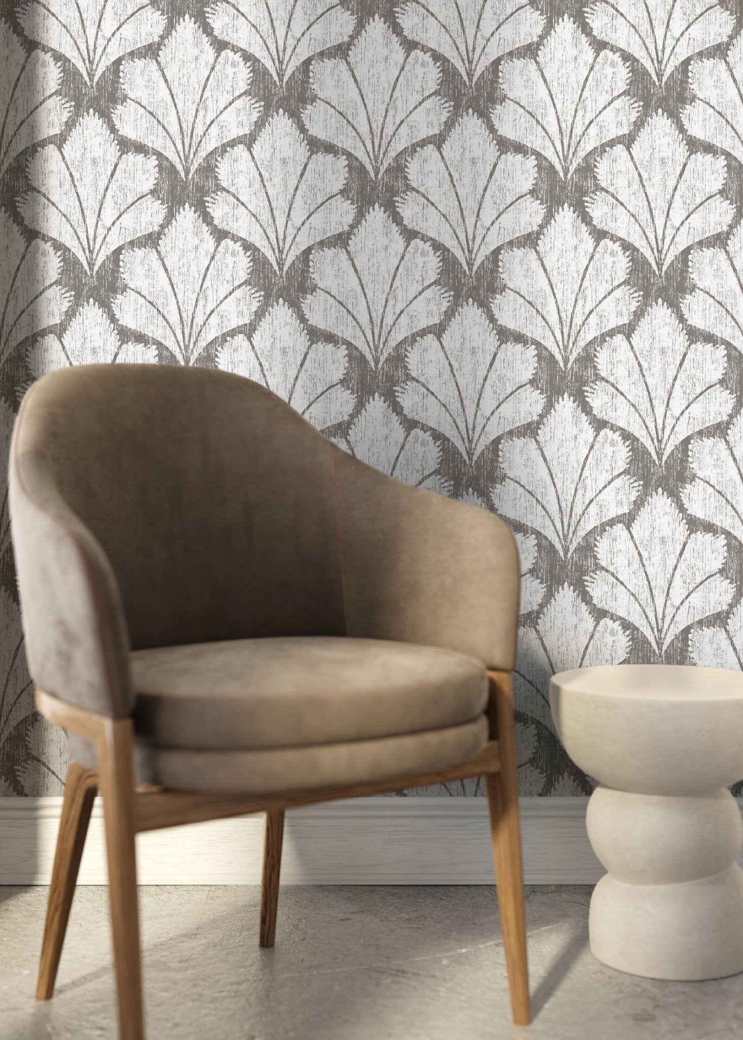 Elegant Leaf Impressions Wallpaper - C928 - WallTrend