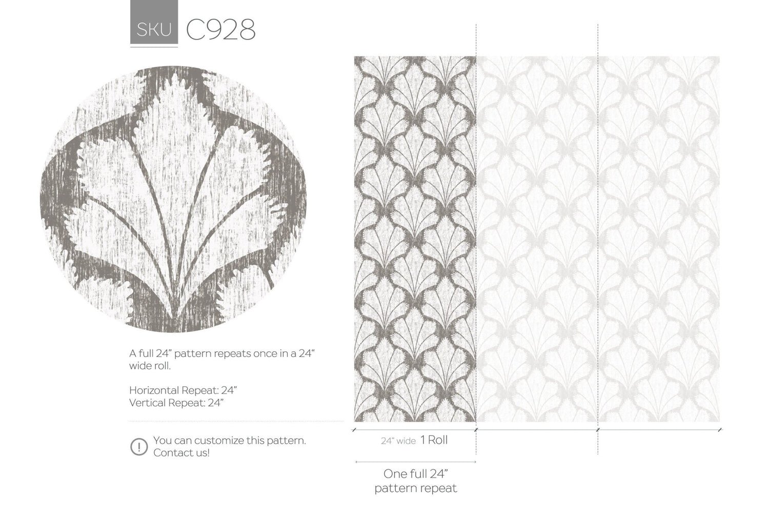 Elegant Leaf Impressions Wallpaper - C928 - WallTrend