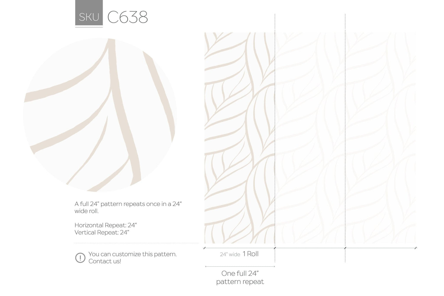 Elegant Leaf Motif Wallpaper - C638 - WallTrend