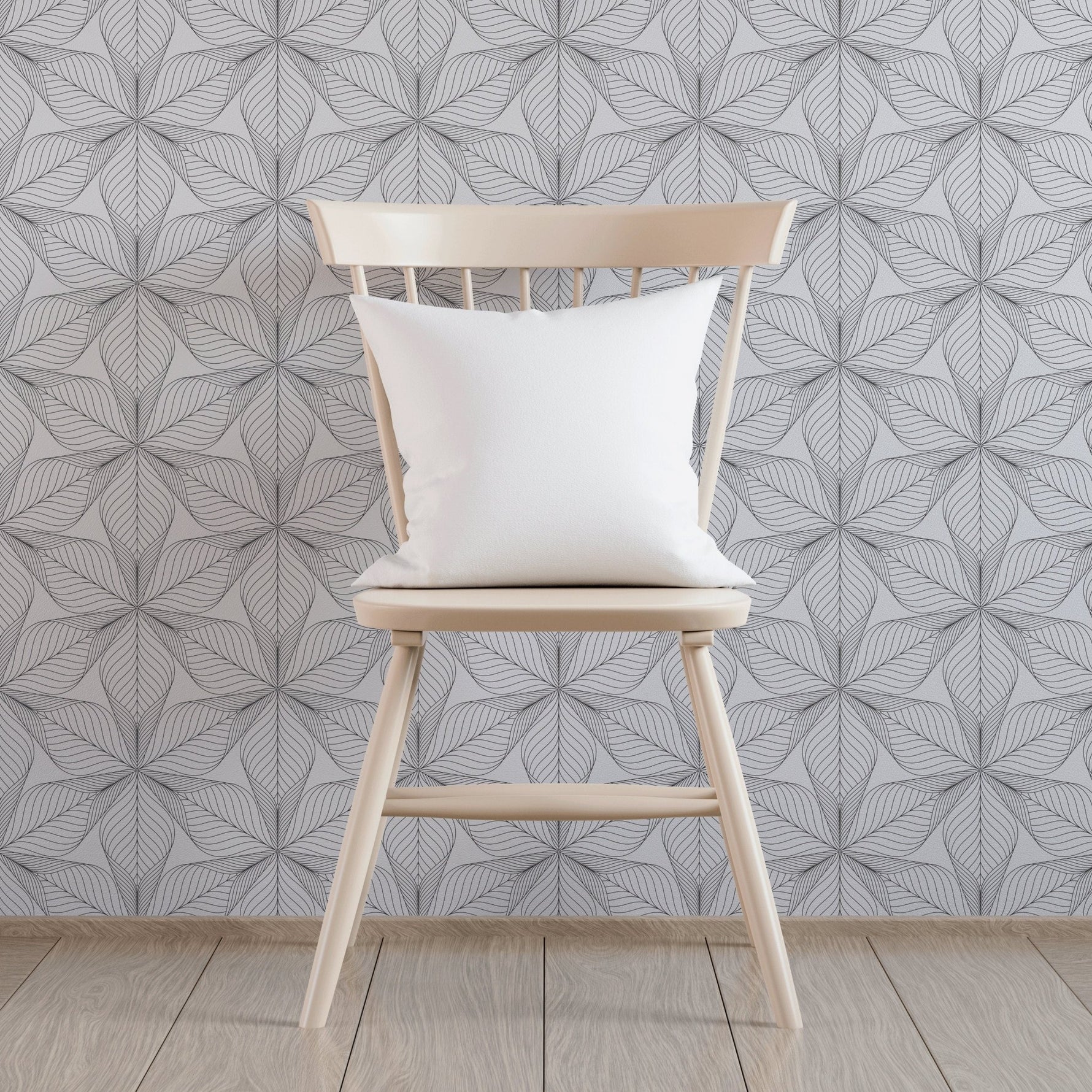 Elegant Leaf Pattern Wallpaper - B823 - WallTrend
