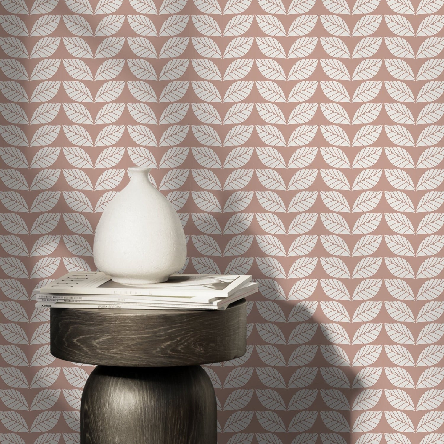 Elegant Leaf Pattern Wallpaper - C193 - WallTrend