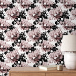 Elegant Monochrome Floral Wallpaper - B591 - WallTrend