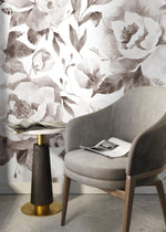 Elegant Monochrome Floral Wallpaper - C960 - WallTrend