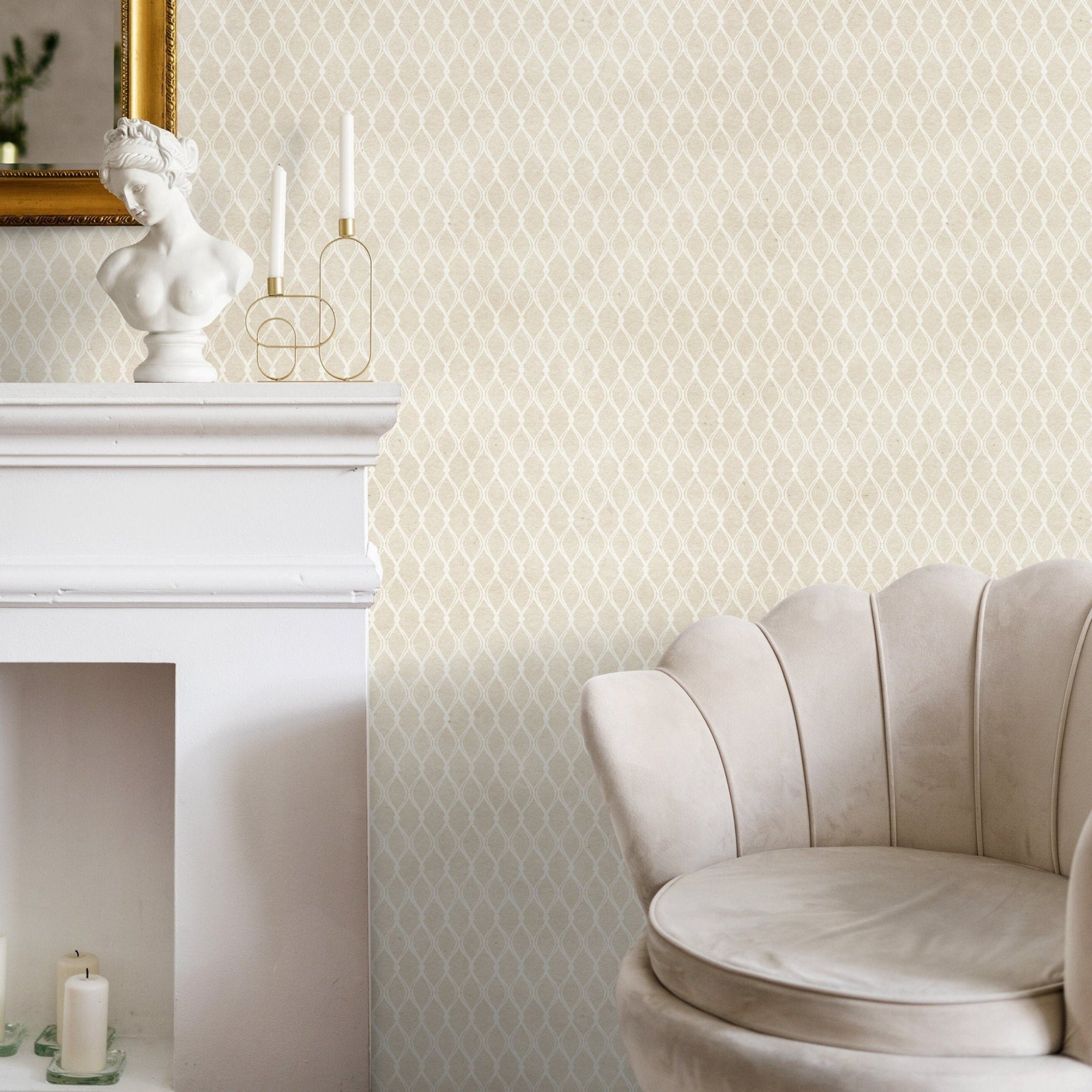 Elegant Ogee Design Wallpaper - A295 - WallTrend