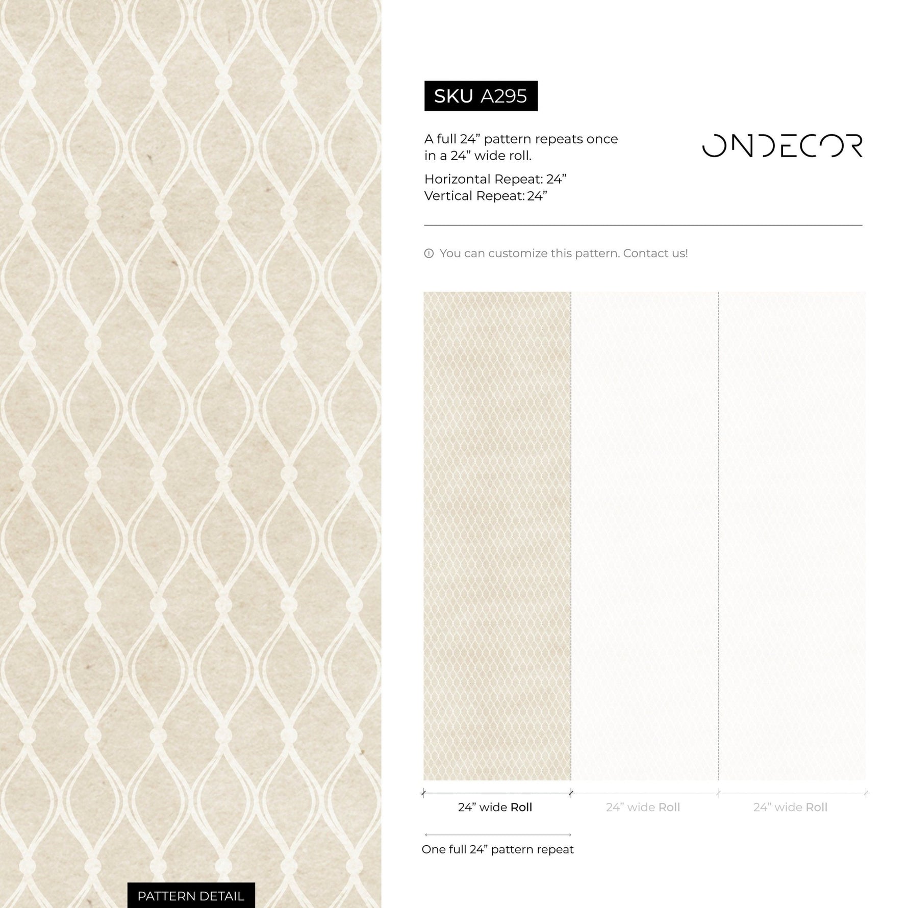Elegant Ogee Design Wallpaper - A295 - WallTrend