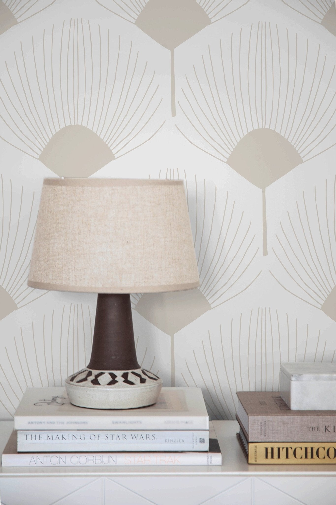 Elegant Palm Fan Wallpaper - C217 - WallTrend