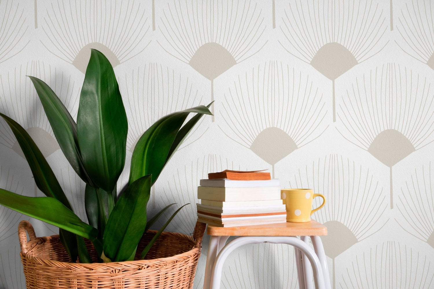 Elegant Palm Fan Wallpaper - C217 - WallTrend