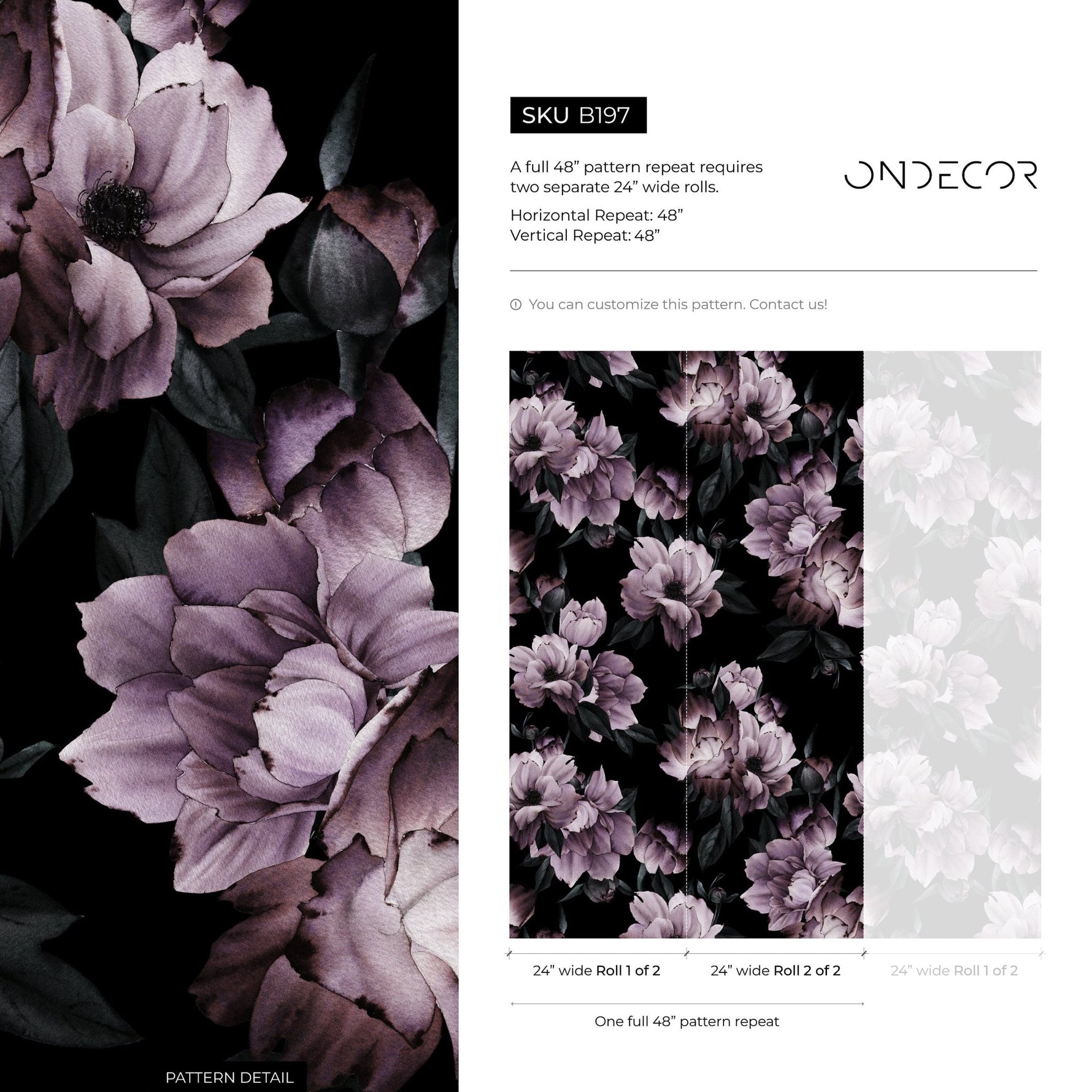 Elegant Peonies Wallpaper - B197 - WallTrend