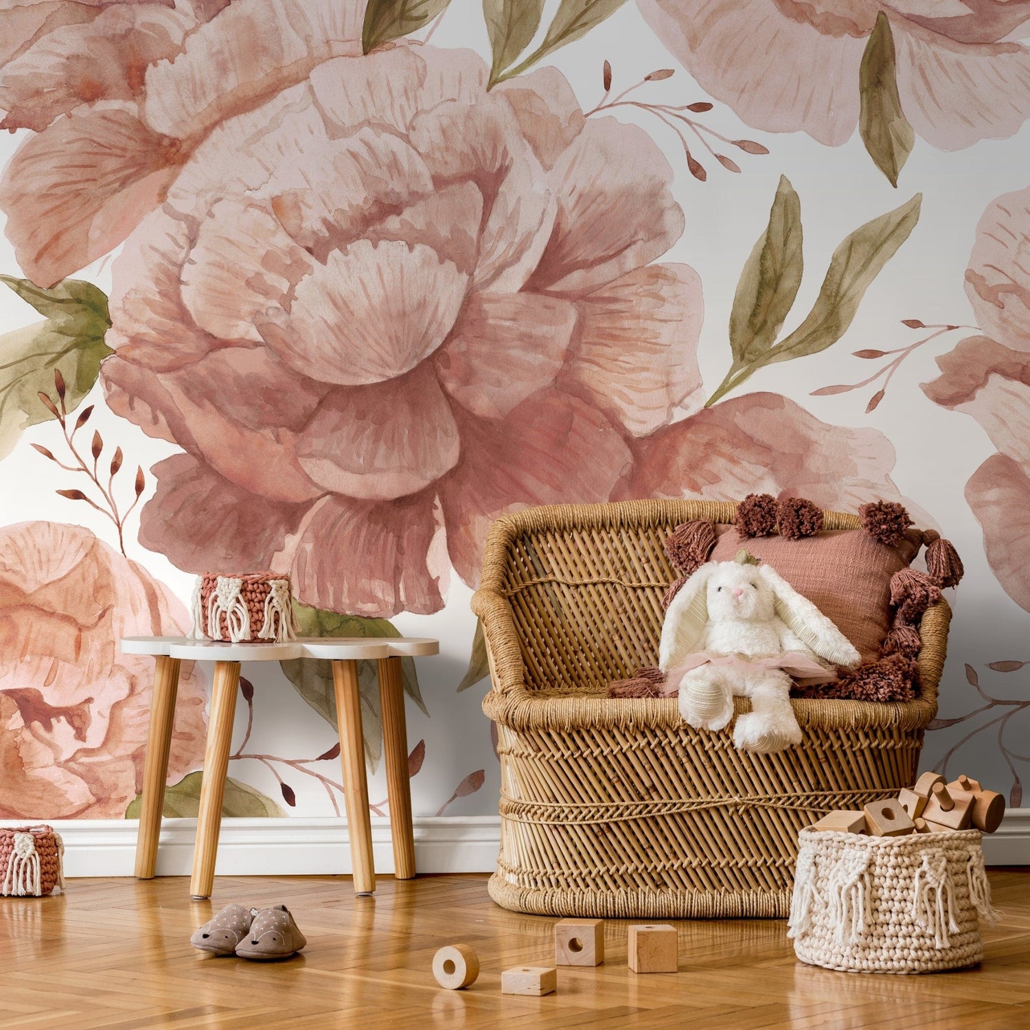 Elegant Peony Bloom Wallpaper - D322 - WallTrend