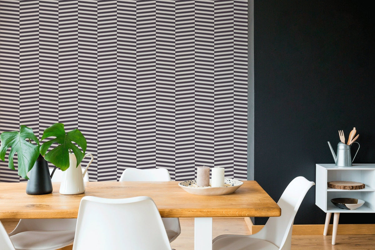 Elegant Striped Wallpaper - B342 - WallTrend