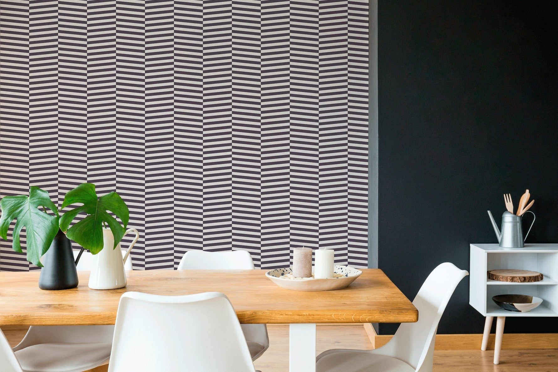 Elegant Striped Wallpaper - B342 - WallTrend