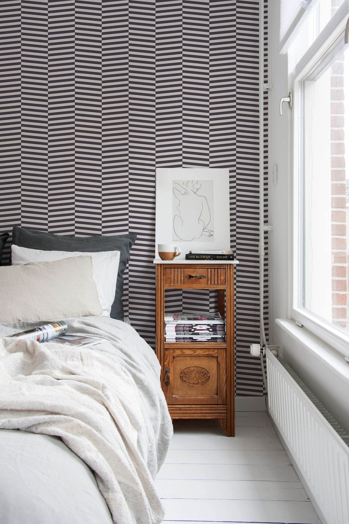 Elegant Striped Wallpaper - B342 - WallTrend