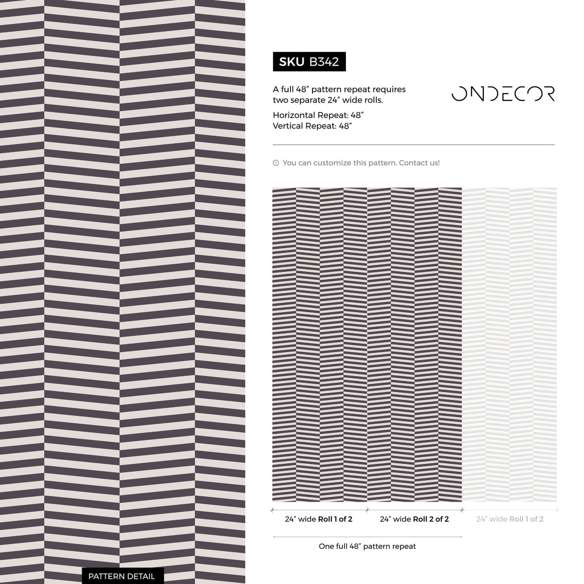 Elegant Striped Wallpaper - B342 - WallTrend