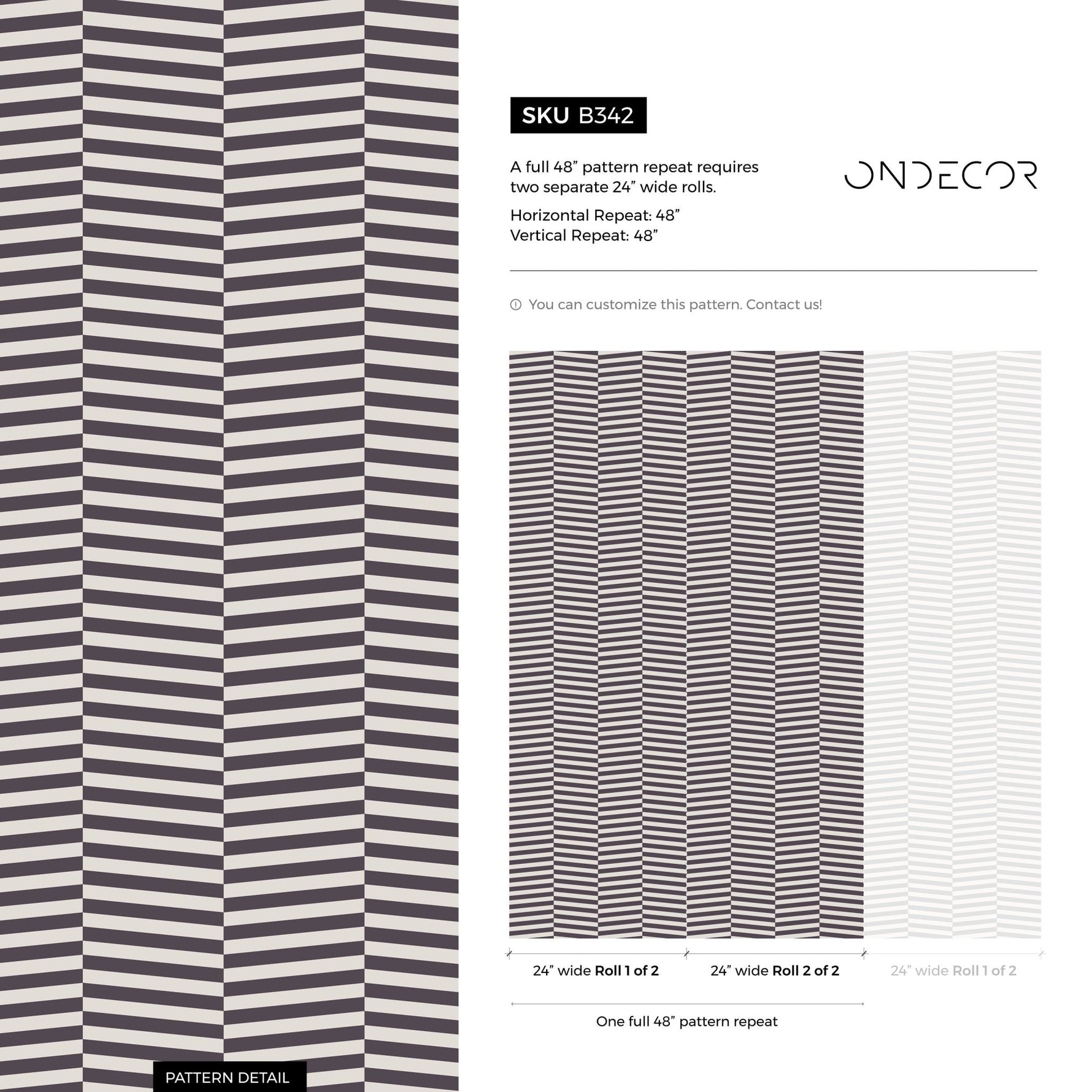 Elegant Striped Wallpaper - B342 - WallTrend