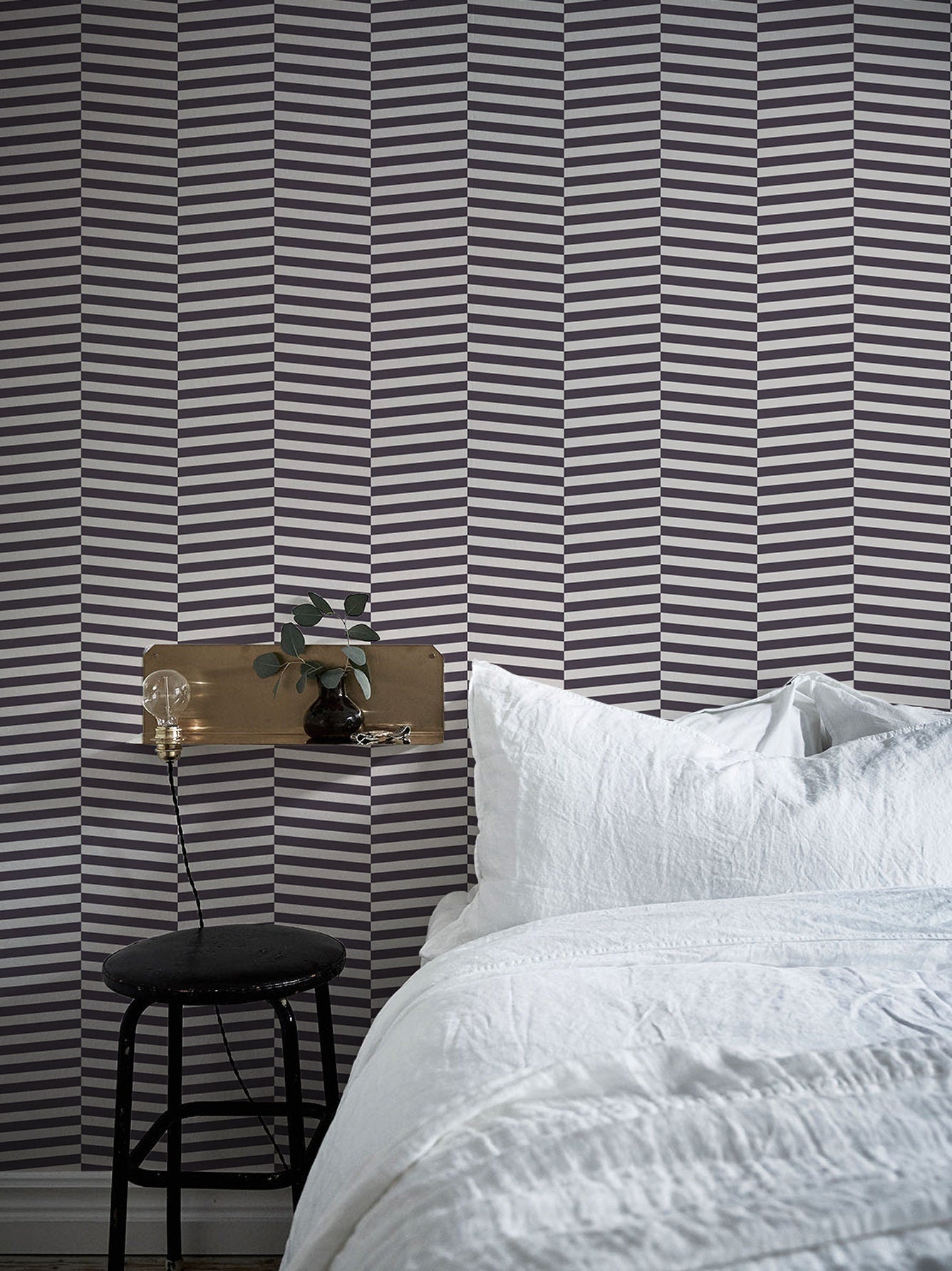 Elegant Striped Wallpaper - B342 - WallTrend