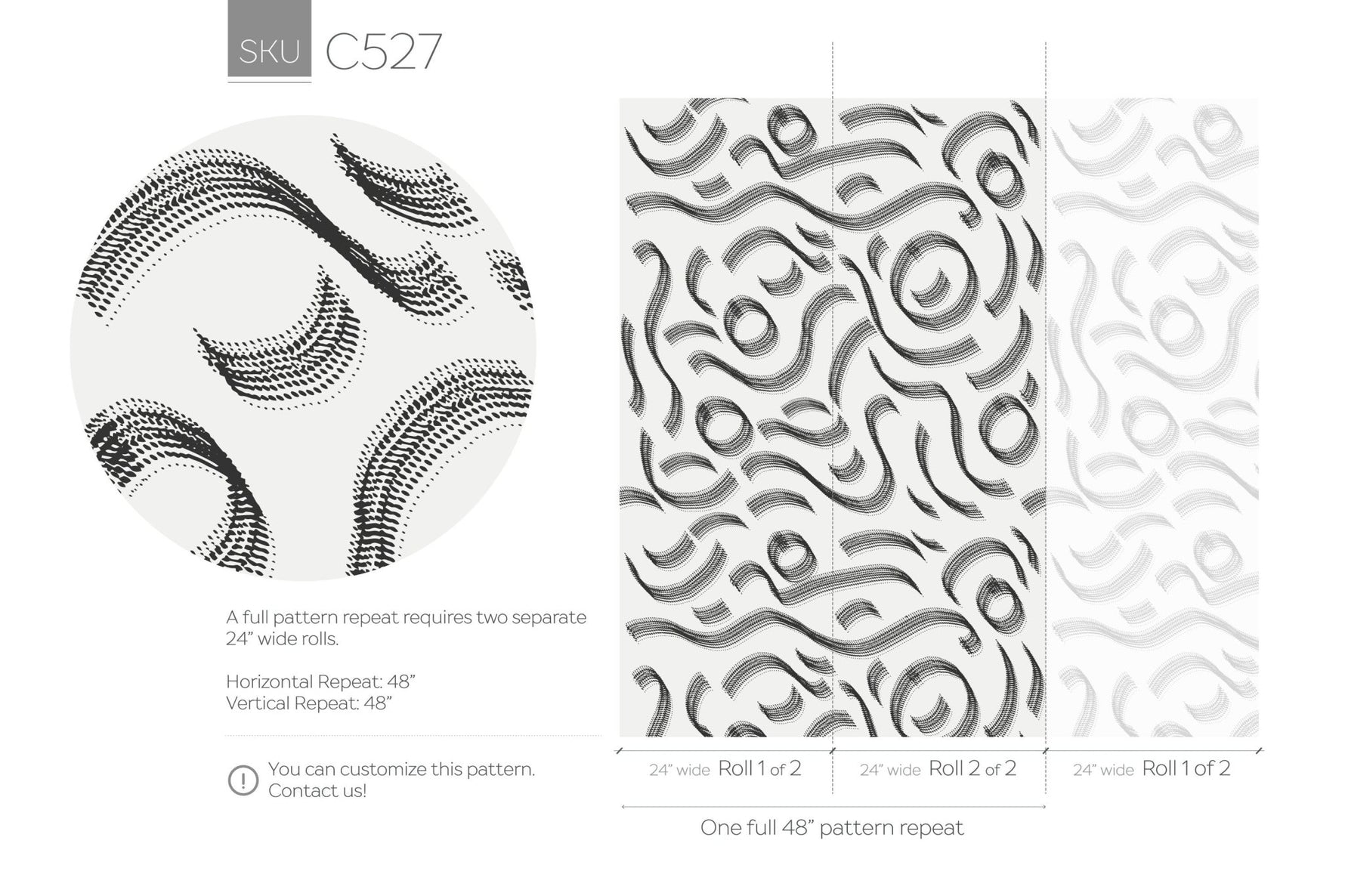 Elegant Swirls Wallpaper - C527 - WallTrend