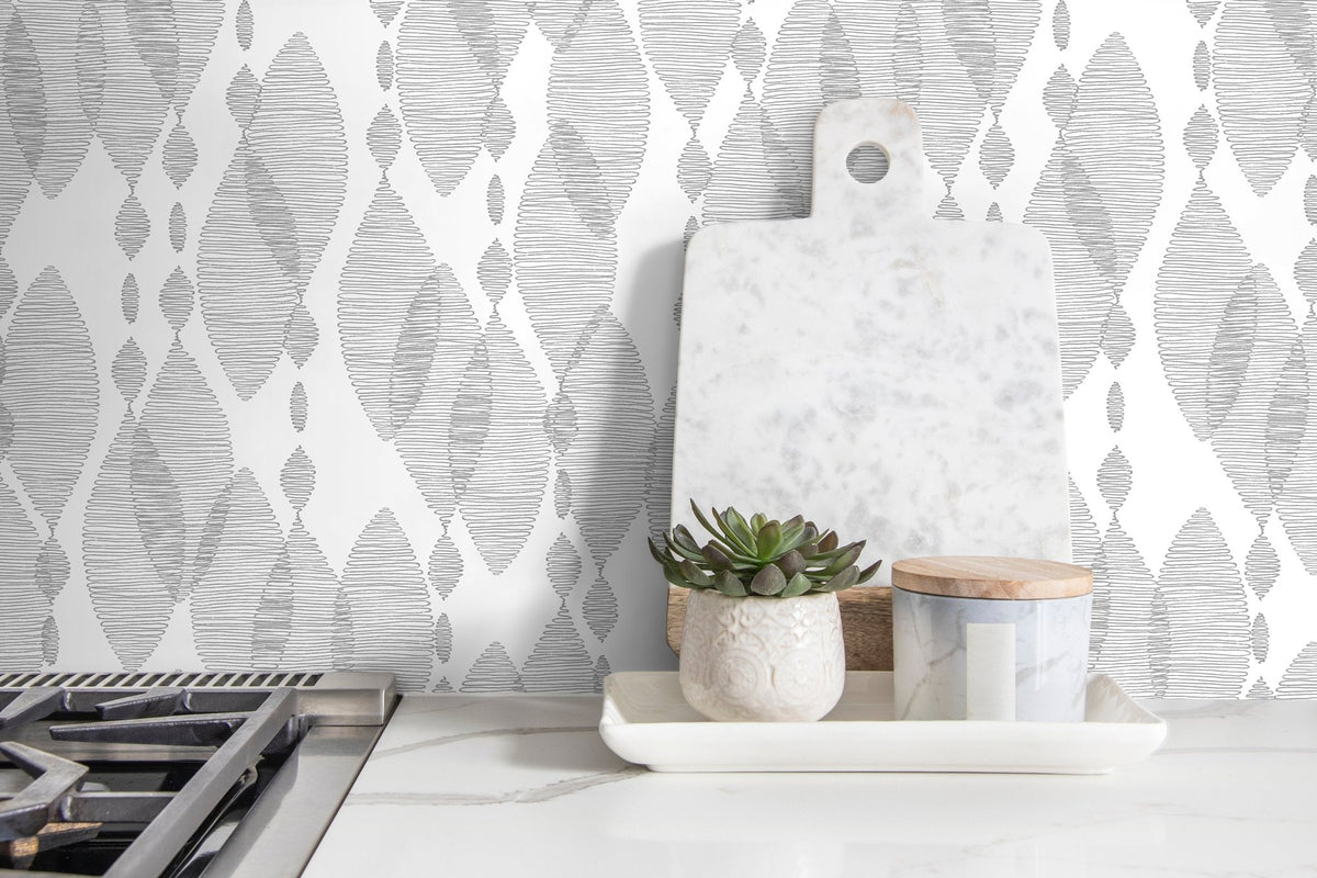 Elegant Textured Leaf Design Wallpaper - C765 - WallTrend