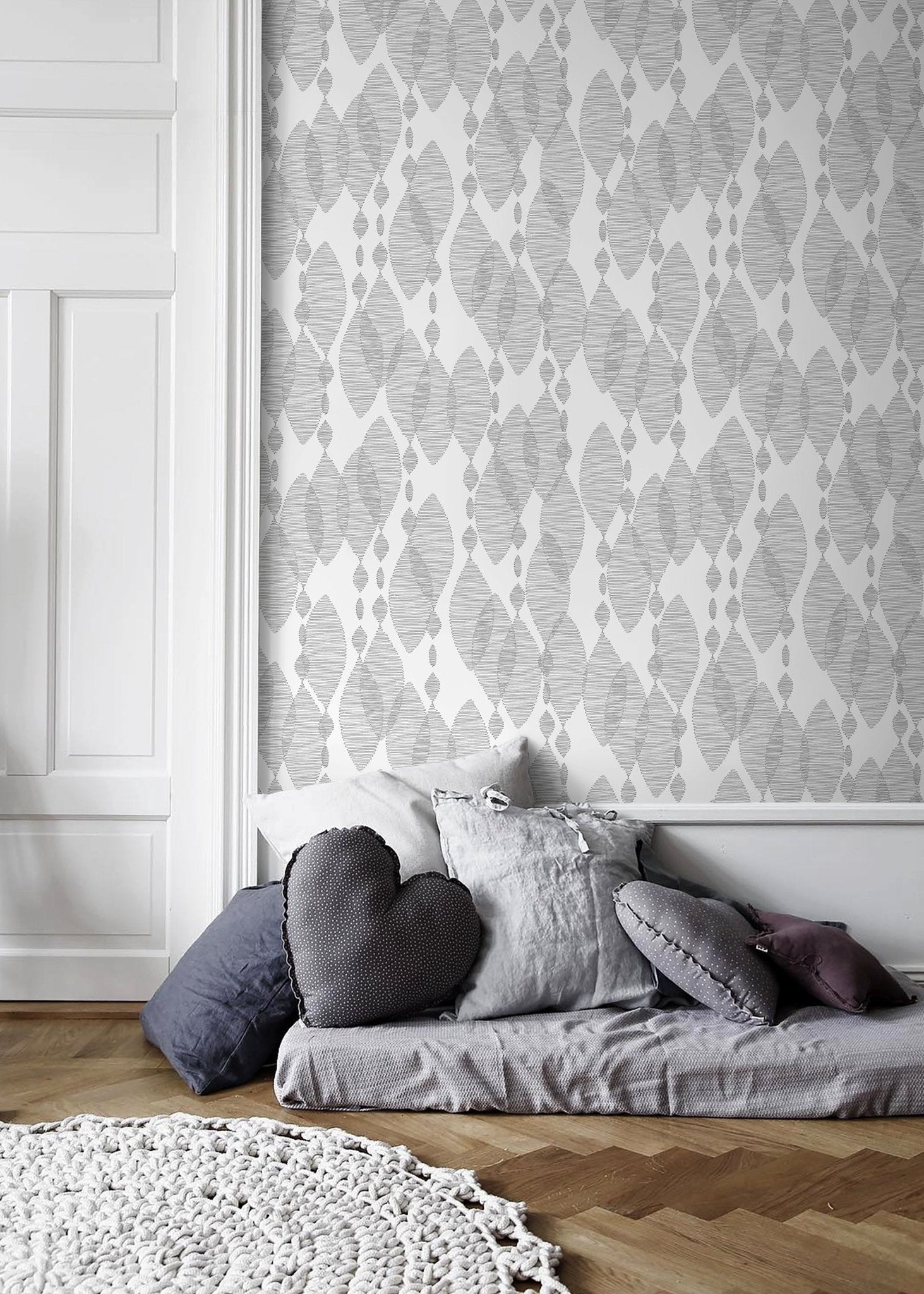 Elegant Textured Leaf Design Wallpaper - C765 - WallTrend