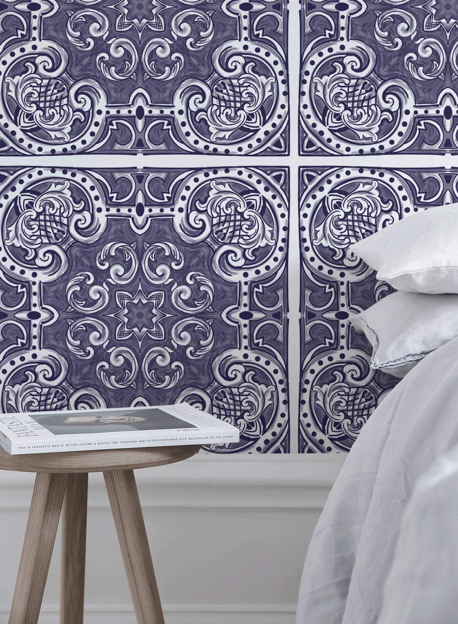 Elegant Victorian Ceramic Tile Wallpaper - B142 - WallTrend