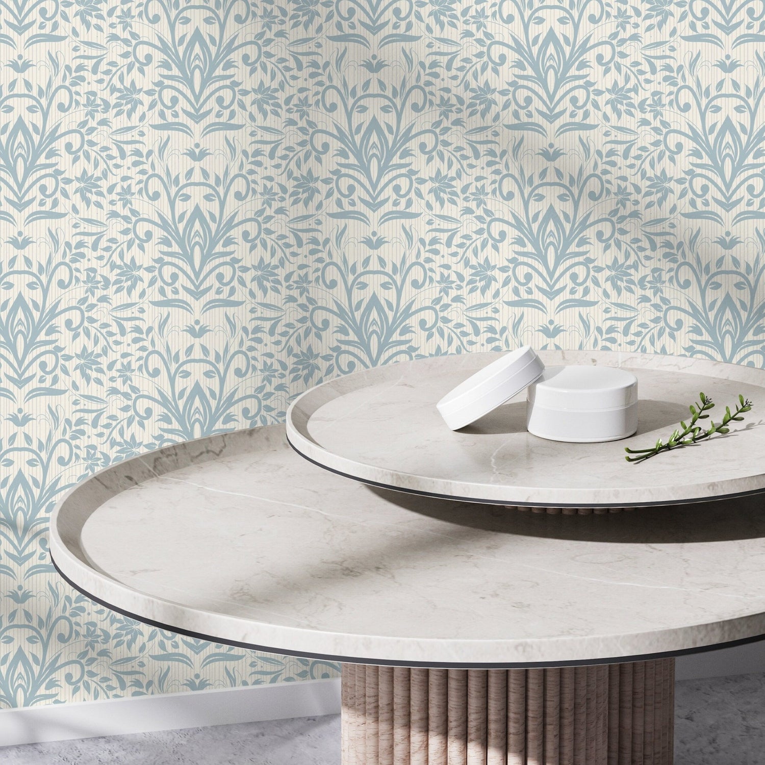 Elegant Victorian Damask Wallpaper - C308 - WallTrend