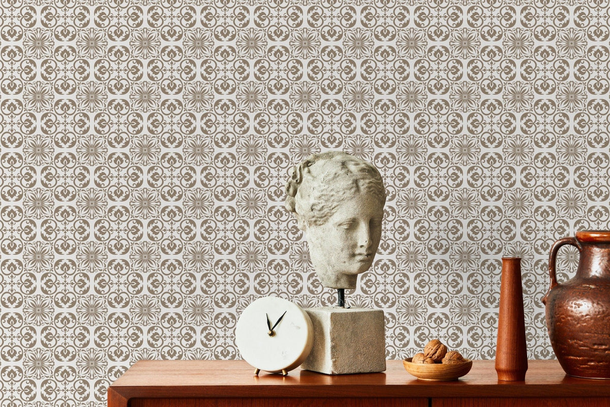 Elegant Victorian Fleur - de - lis Wallpaper - C191 - WallTrend