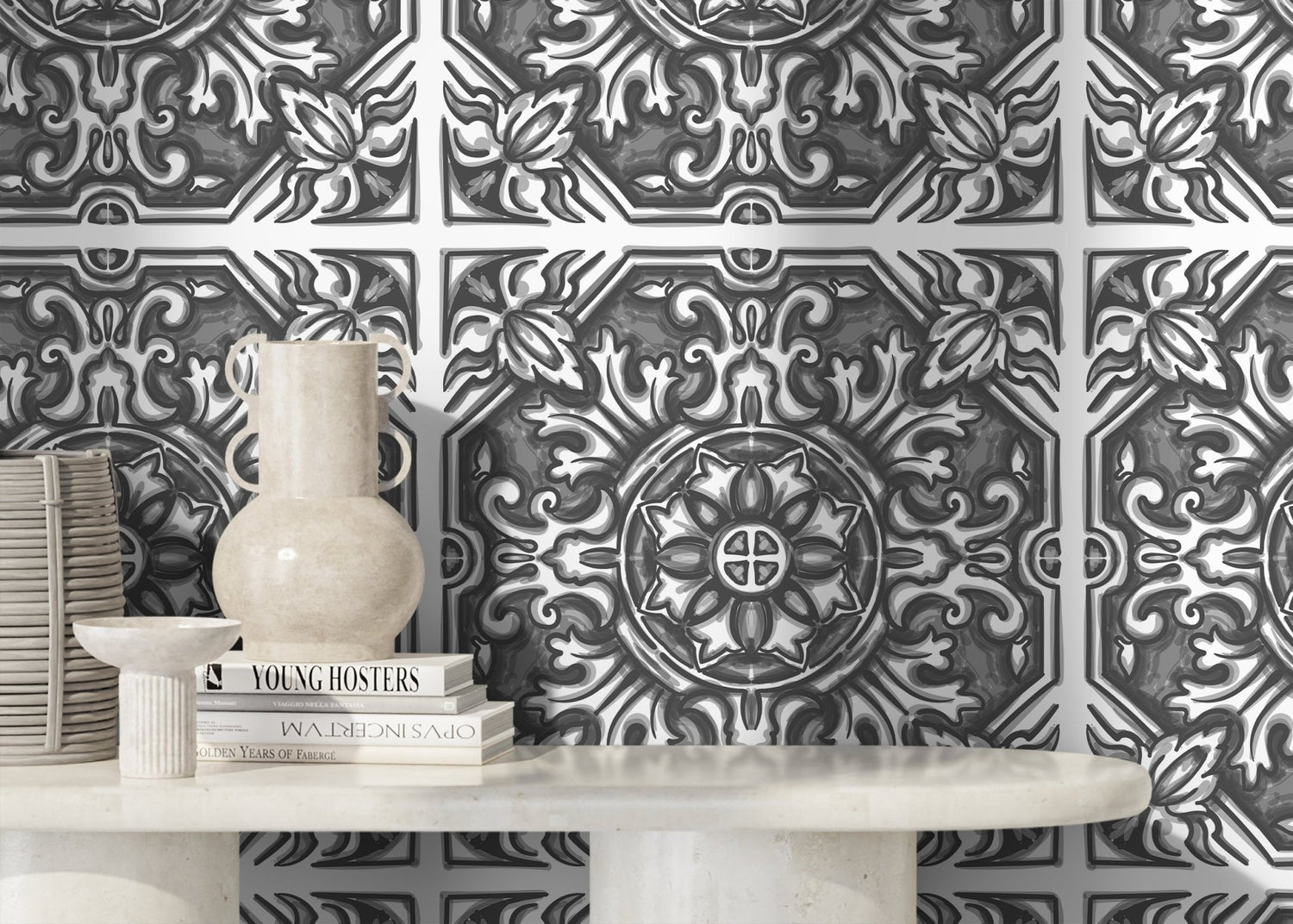 Elegant Victorian Floral Wallpaper - B148 - WallTrend