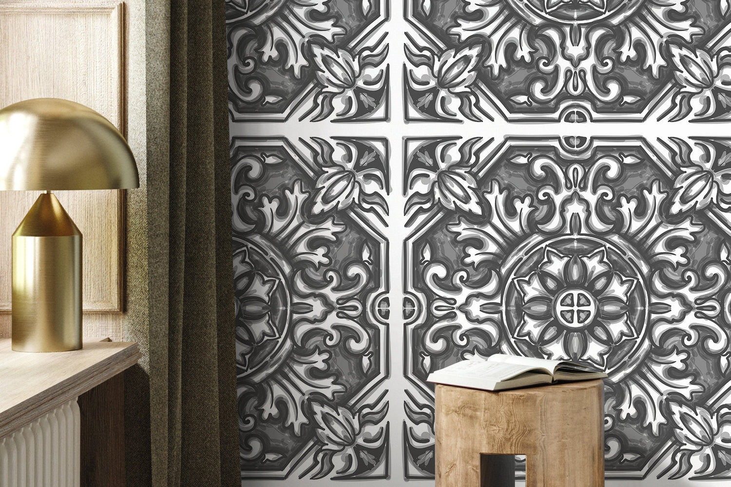 Elegant Victorian Floral Wallpaper - B148 - WallTrend