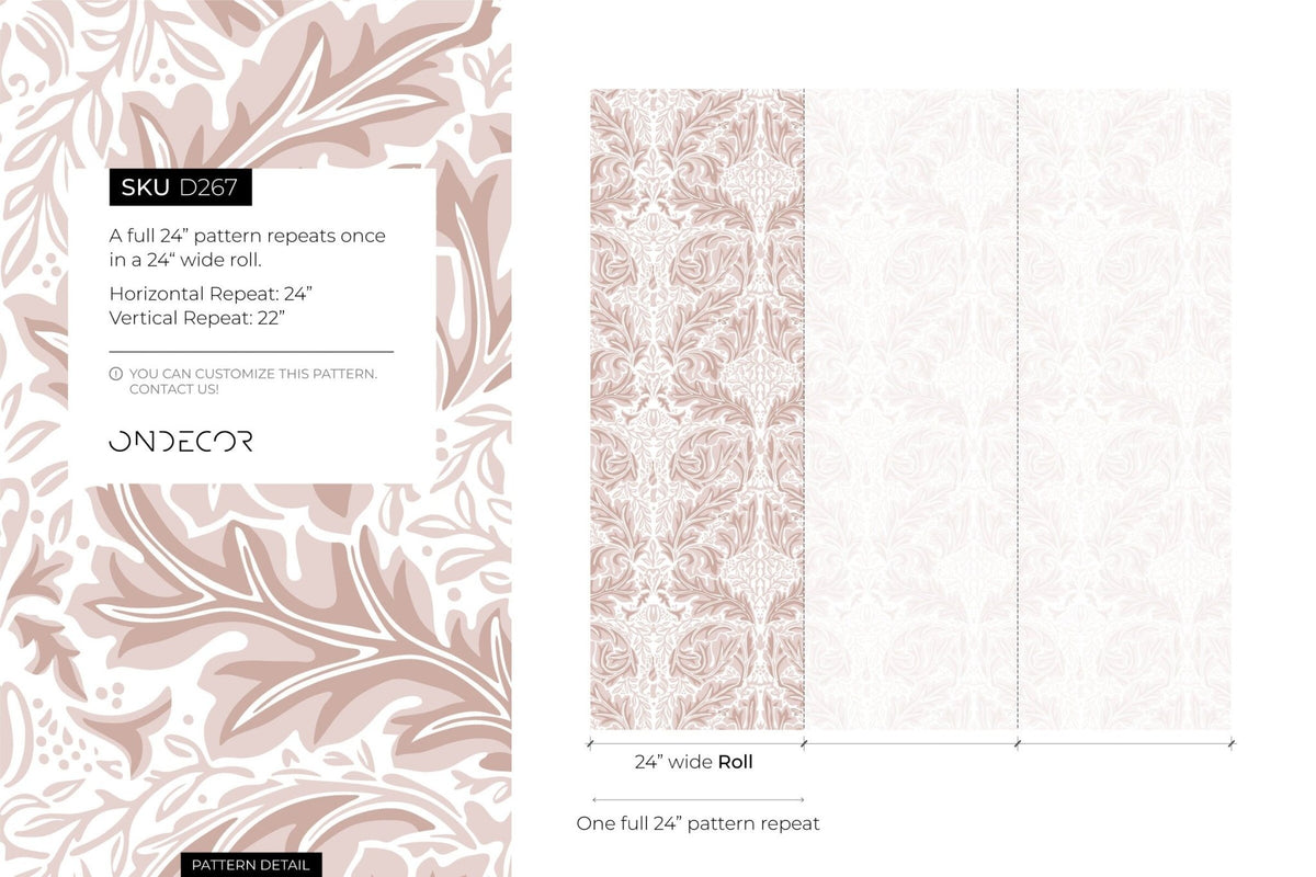 Elegant Victorian Floral Wallpaper - D267 - WallTrend