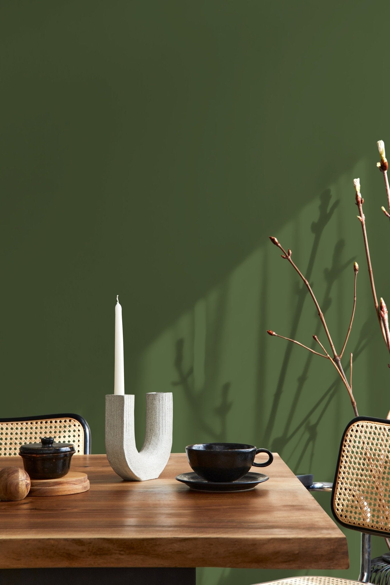Emerald Brushstroke Wallpaper - D437 - WallTrend