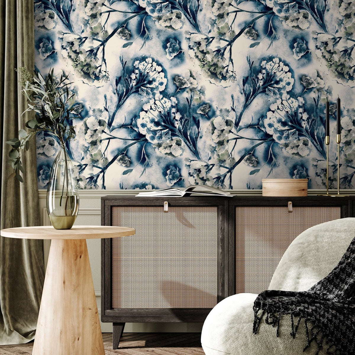 Ethereal Floral Watercolor Wallpaper - A306 - WallTrend