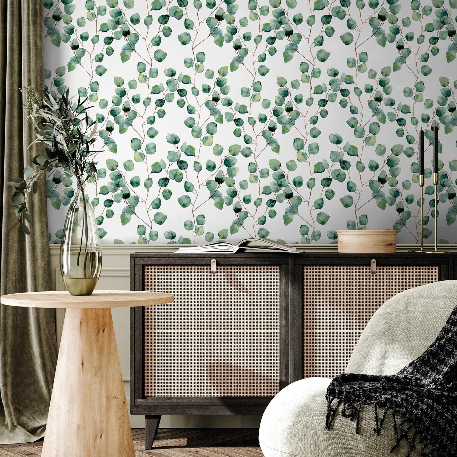 Eucalyptus Serenity Wallpaper - A126 - WallTrend