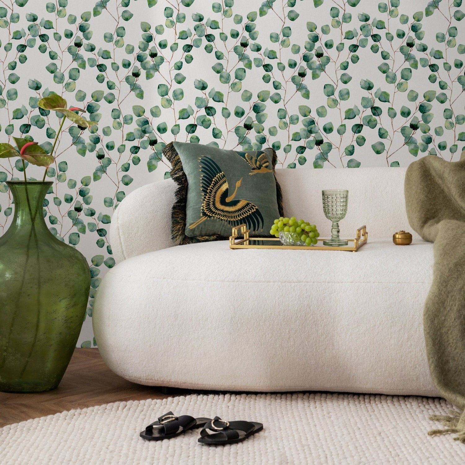 Eucalyptus Serenity Wallpaper - A126 - WallTrend