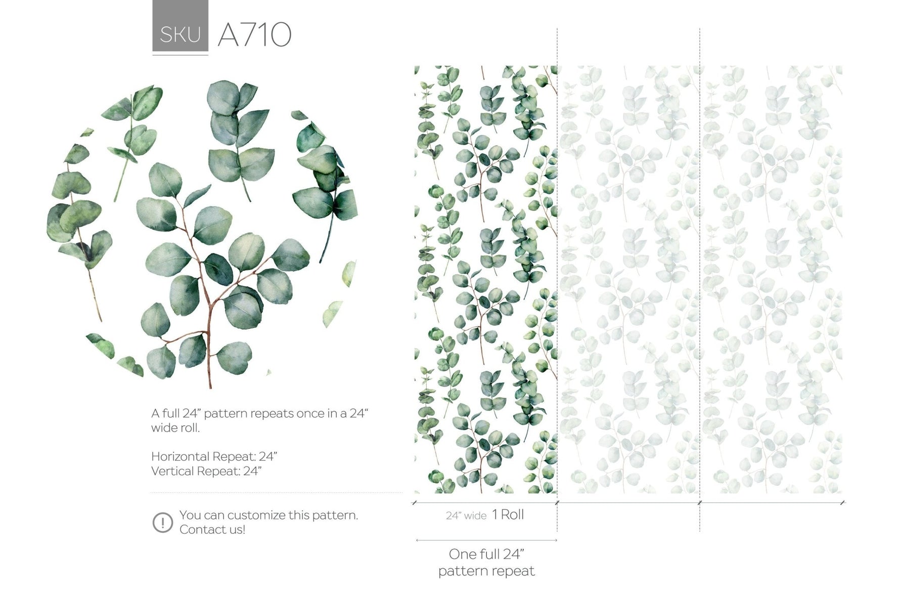 Eucalyptus Serenity Wallpaper - A710 - WallTrend