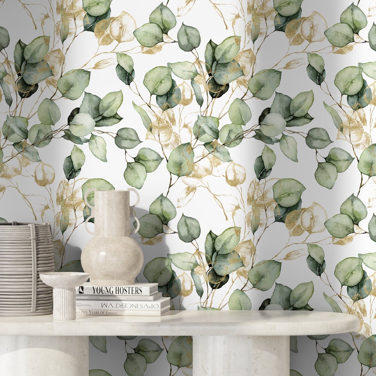 Eucalyptus Serenity Wallpaper - C410 - WallTrend