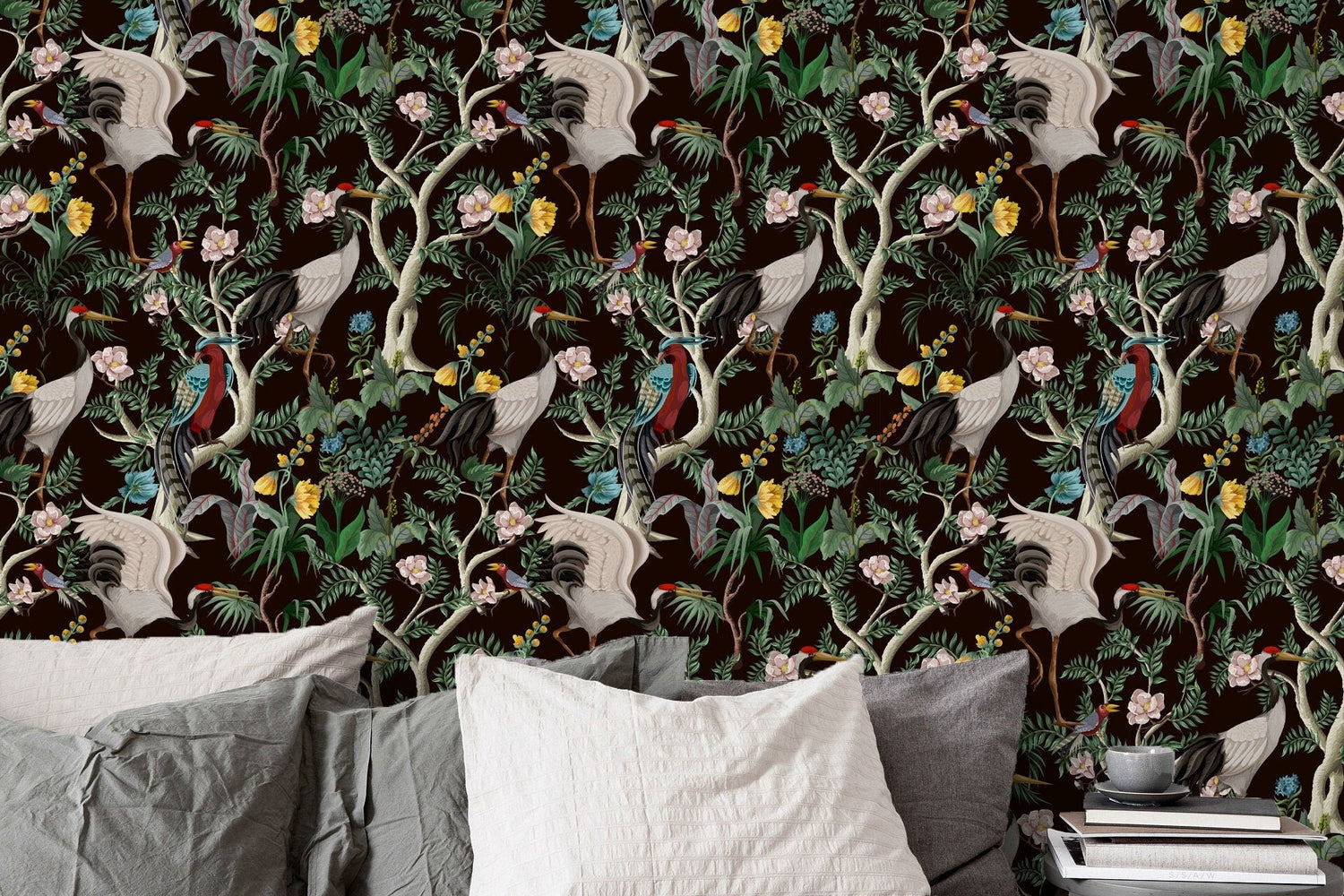 Exotic Birds in a Tropical Garden Wallpaper - C138 - WallTrend