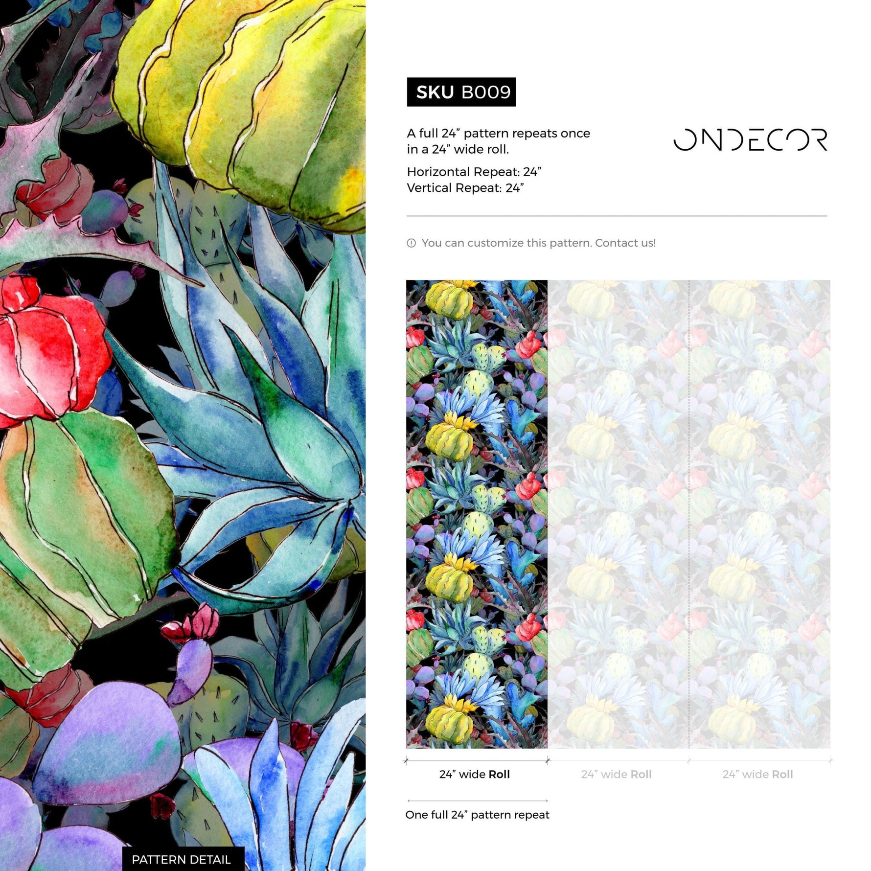 Exotic Botanical Illustration Wallpaper - B009 - WallTrend