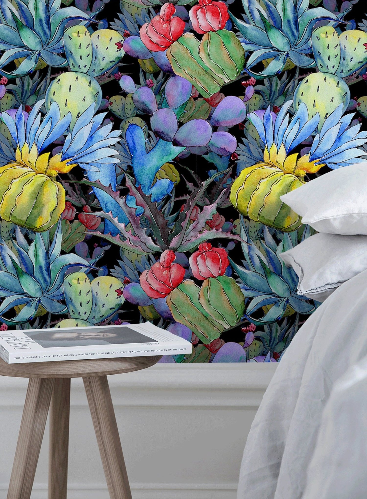 Exotic Botanical Illustration Wallpaper - B009 - WallTrend