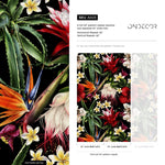 Exotic Floral Symphony Wallpaper - A828 - WallTrend