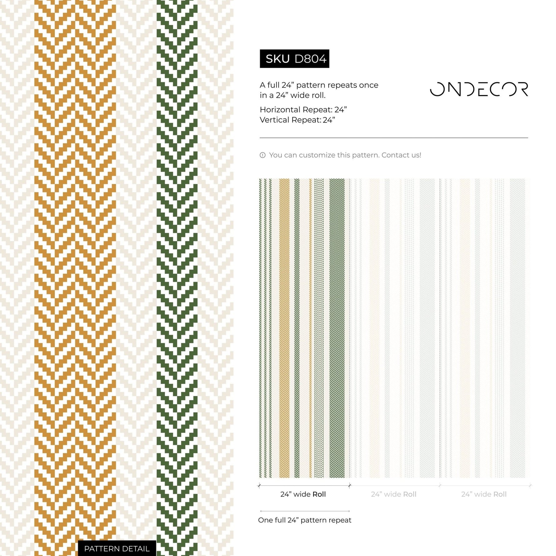 Farmhouse Striped Wallpaper Chevron Wallpaper Peel and Stick and Traditional Wallpaper - D804 - WallTrend
